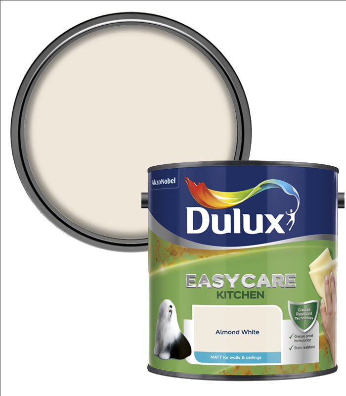 Dulux Easycare Kitchen Matt Emulsion Paint - 2.5L - Almond White