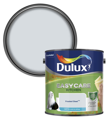 Dulux Easycare Kitchen Matt Emulsion Paint - 2.5L - Frosted Steel