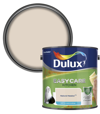 Dulux Easycare Kitchen Matt Emulsion Paint - 2.5L - Natural Hessian