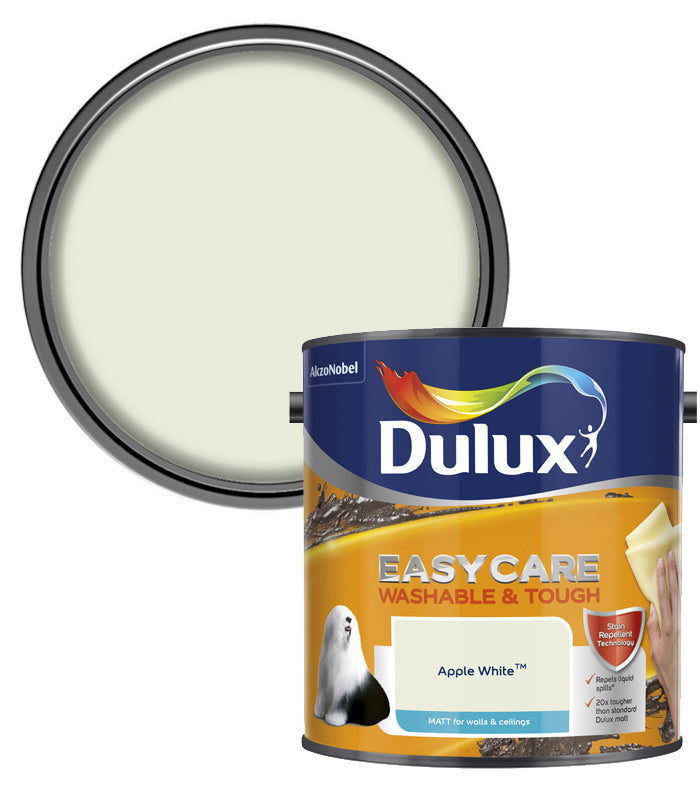 Dulux Easycare Washable & Tough Matt Emulsion Paint - 2.5L - Apple White