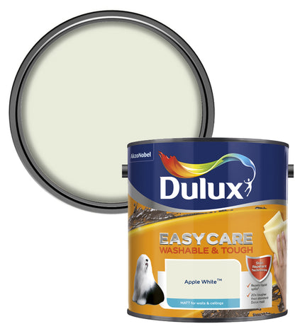 Dulux Easycare Washable & Tough Matt Emulsion Paint - 2.5L - Apple White
