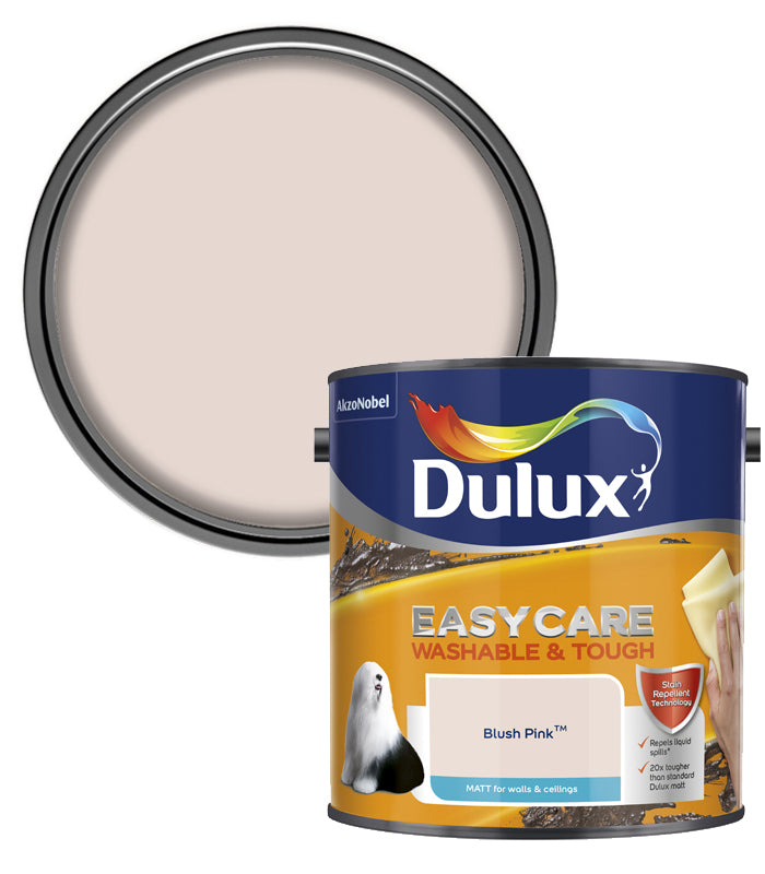 Dulux Easycare Washable & Tough Matt Emulsion Paint - 2.5L - Blush Pink