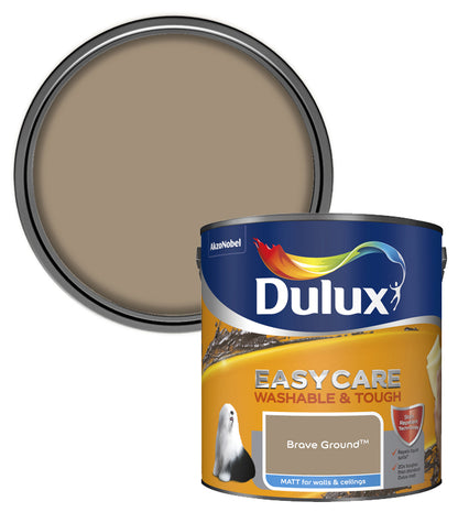 Dulux Easycare Washable & Tough Matt Emulsion Paint - 2.5L - Brave Ground