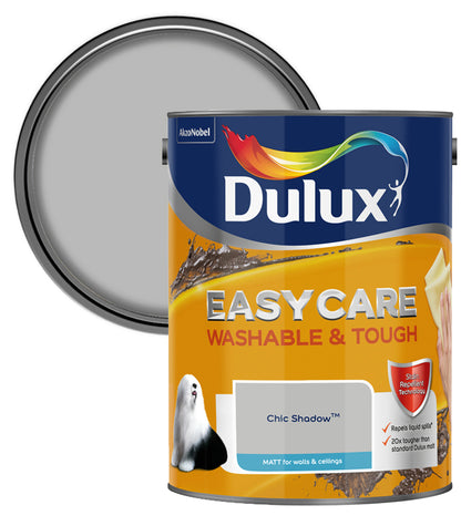 Dulux Easycare Washable & Tough Matt Emulsion Paint - 5L - Chic Shadow