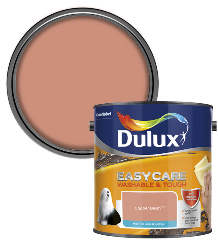Dulux Easycare Washable & Tough Matt Emulsion Paint - 2.5L - Copper Blush