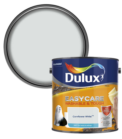Dulux Easycare Washable & Tough Matt Emulsion Paint - 2.5L - Cornflower White