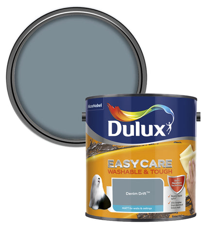 Dulux Easycare Washable & Tough Matt Emulsion Paint - 2.5L - Denim Drift