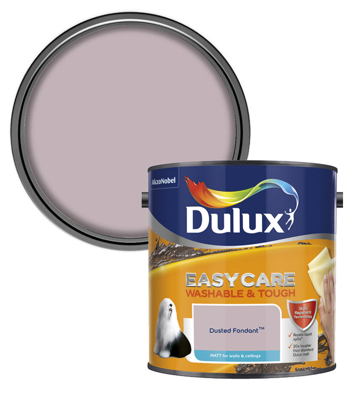 Dulux Easycare Washable & Tough Matt Emulsion Paint - 2.5L - Dusted Fondant