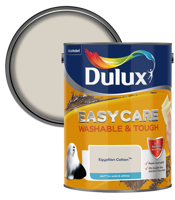 Dulux Easycare Washable & Tough Matt Emulsion Paint - 5L - Egyption Cotton