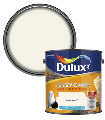 Dulux Easycare Washable & Tough Matt Emulsion Paint - 2.5L - Fine Cream