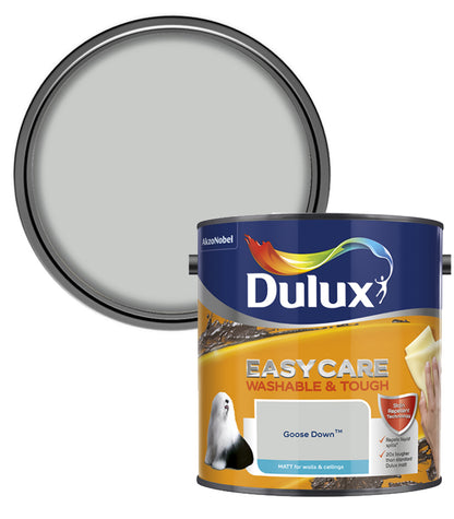 Dulux Easycare Washable & Tough Matt Emulsion Paint - 2.5L - Goose Down