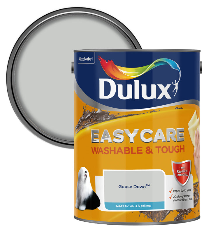 Dulux Easycare Washable & Tough Matt Emulsion Paint - 5L - Goose Down