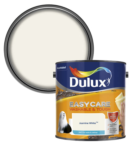 Dulux Easycare Washable & Tough Matt Emulsion Paint - 2.5L - Jasmine White