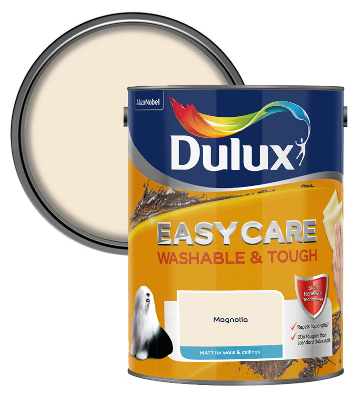 Dulux Easycare Washable & Tough Matt Emulsion Paint - 5L - Magnolia