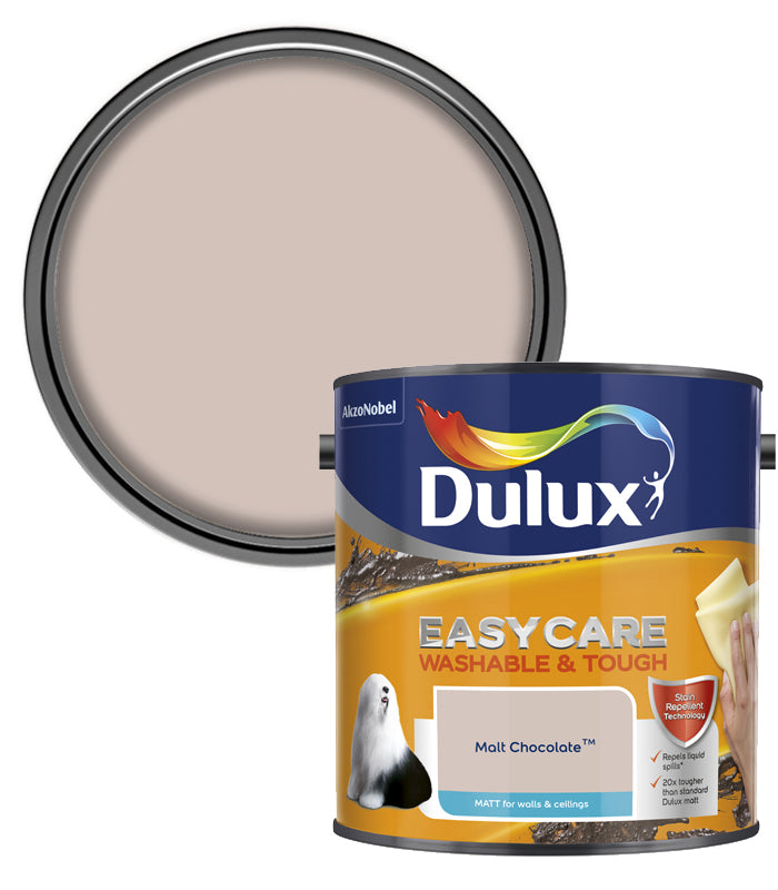 Dulux Easycare Washable & Tough Matt Emulsion Paint - 2.5L - Malt Chocolate