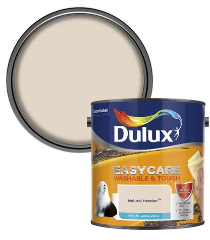 Dulux Easycare Washable & Tough Matt Emulsion Paint - 2.5L - Natural Hessian