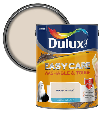 Dulux Easycare Washable & Tough Matt Emulsion Paint - 5L - Natural Hessian
