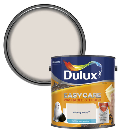 Dulux Easycare Washable & Tough Matt Emulsion Paint - 2.5L - Nutmeg White