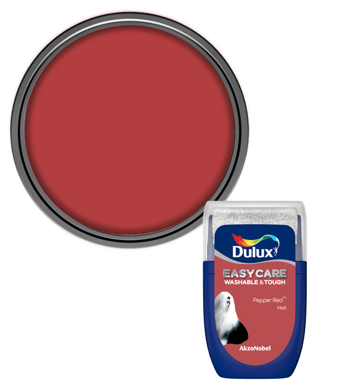 Dulux Easycare Washable Tough Matt Tester Pot - 30ml - Pepper Red