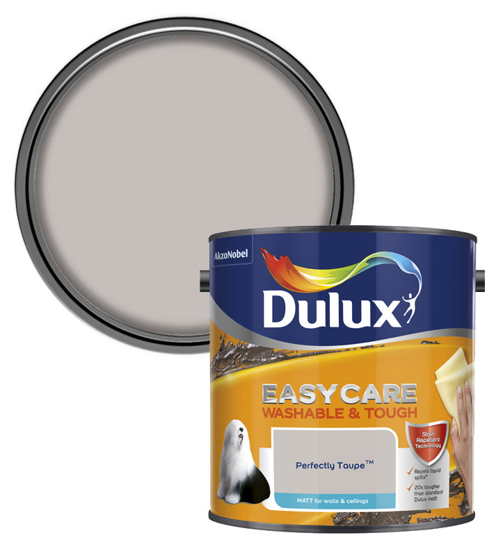 Dulux Easycare Washable & Tough Matt Emulsion Paint - 2.5L - Perfect Taupe