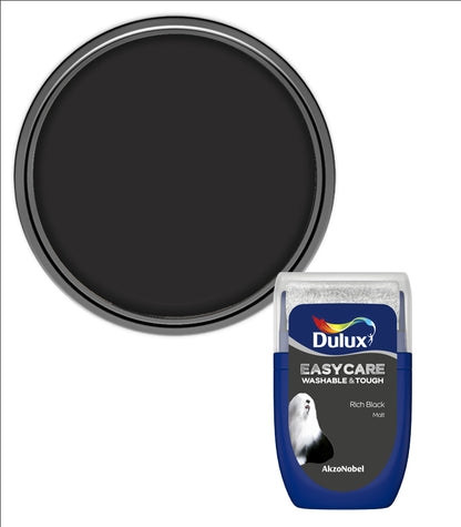 Dulux Easycare Washable Tough Matt Tester Pot - 30ml - Rich Black