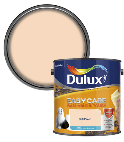 Dulux Easycare Washable & Tough Matt Emulsion Paint - 2.5L - Soft Peach