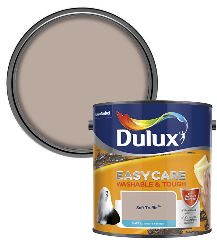 Dulux Easycare Washable & Tough Matt Emulsion Paint - 2.5L - Soft Truffle