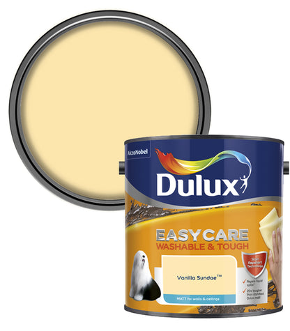 Dulux Easycare Washable & Tough Matt Emulsion Paint - 2.5L - Vanilla Sundae