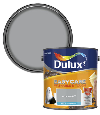 Dulux Easycare Washable & Tough Matt Emulsion Paint - 2.5L - Warm Pewter