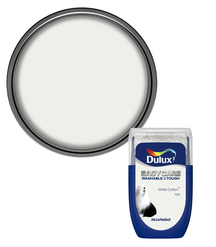 Dulux Easycare Washable Tough Matt Tester Pot - 30ml - White Cotton