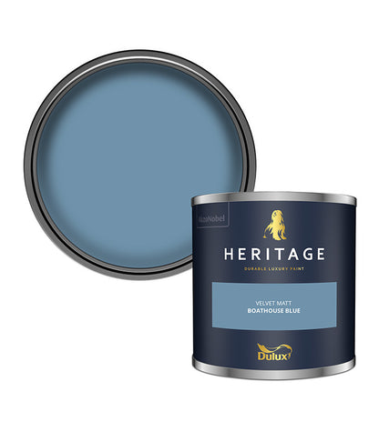 Dulux Heritage Velvet Matt - 125ml Tester Pot - Boathouse Blue