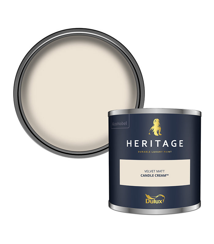 Dulux Heritage Velvet Matt - 125ml Tester Pot - Candle Cream