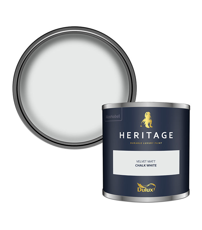 Dulux Heritage Velvet Matt - 125ml Tester Pot - Chalk White