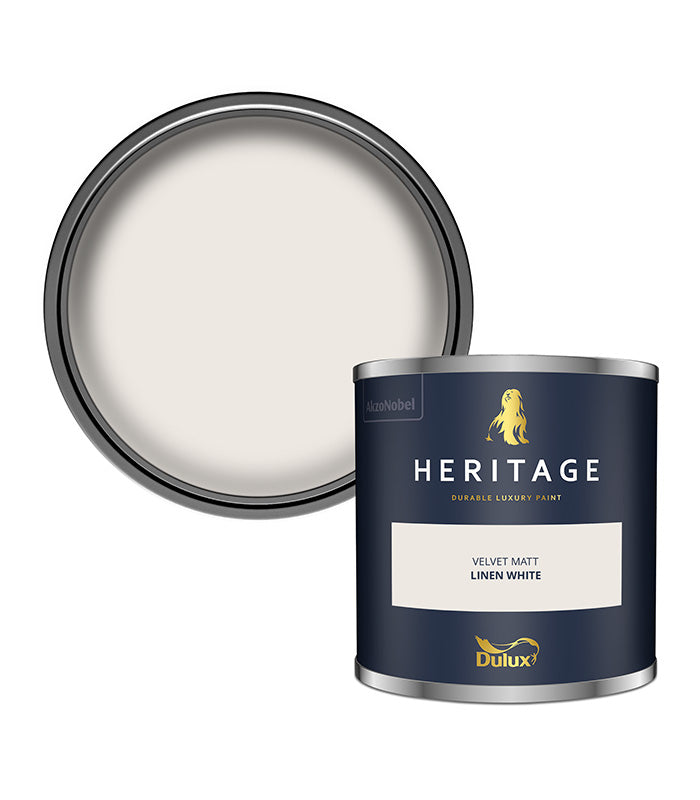 Dulux Heritage Velvet Matt - 125ml Tester Pot - Linen White