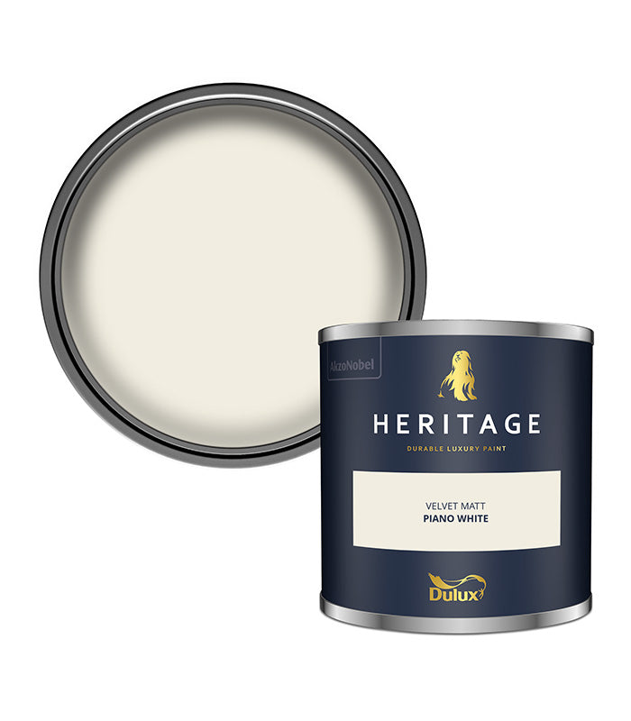 Dulux Heritage Velvet Matt - 125ml Tester Pot - Piano White