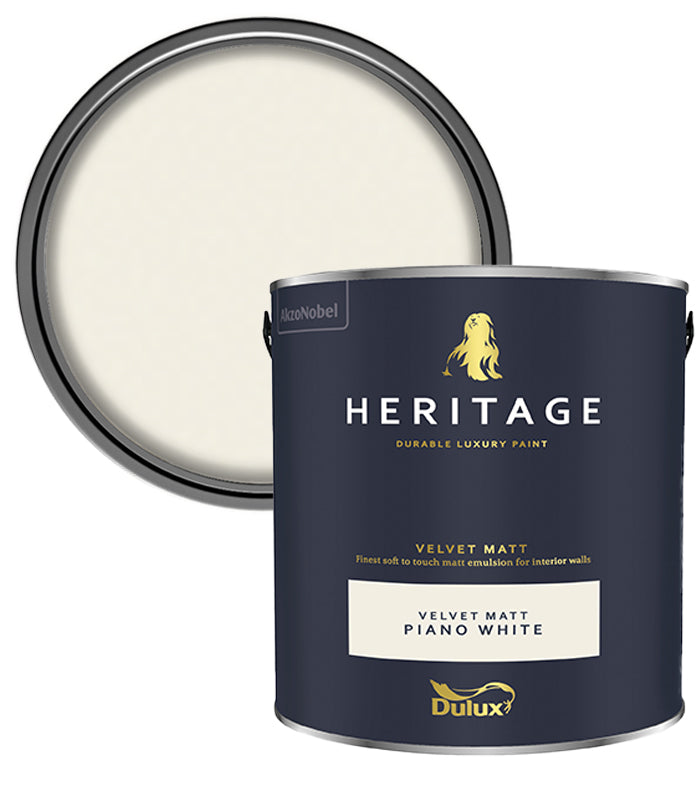 Dulux Heritage Velvet Matt - 2.5L - Piano White