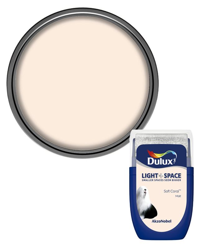Dulux Light & Space Tester Pot - 30ml - Soft Coral