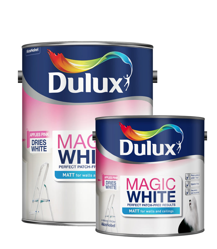 Dulux Retail Magic White Matt Paint - Pure Brilliant White - All Sizes