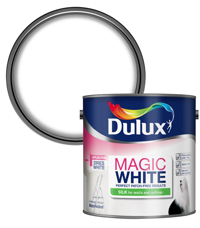 Dulux Retail Magic White Silk - Pure Brilliant White - 2.5 Litres