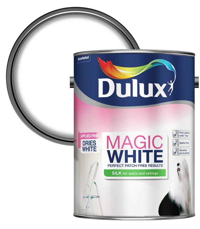 Dulux Retail Magic White Silk - Pure Brilliant White - 5 Litres