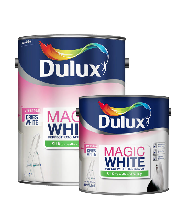 Dulux Retail Magic White Silk Paint - Pure Brilliant White - All Sizes