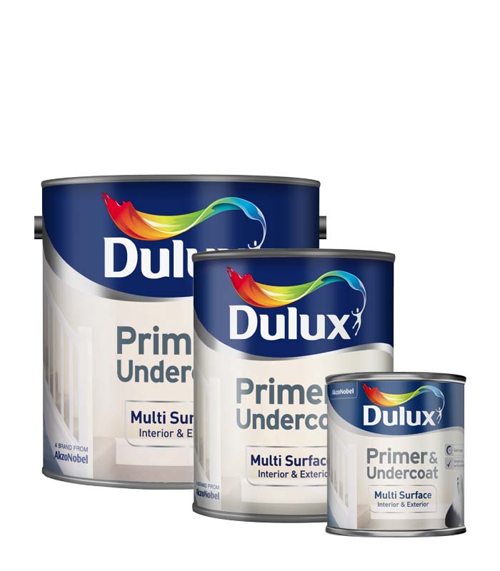 Dulux Multi Surfaces Primer & Undercoat Quick Dry 250ml / 750ml / 2.5 Litres