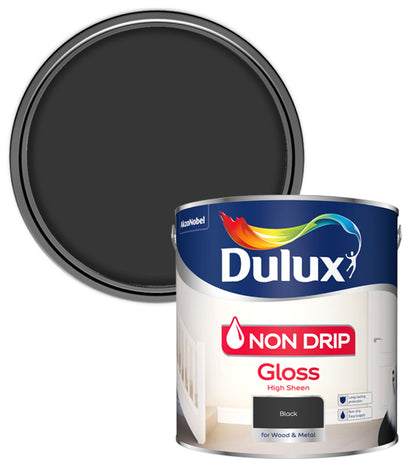Dulux Retail Non Drip Gloss - Black - 2.5L