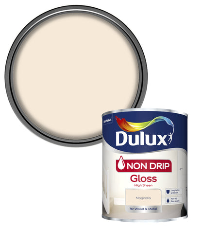 Dulux Retail Non Drip Gloss Paint - Magnolia - 750ml