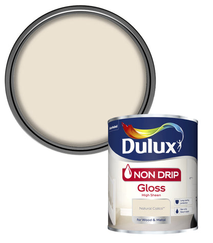 Dulux Retail Non Drip Gloss Paint - Natural Calico - 750ml