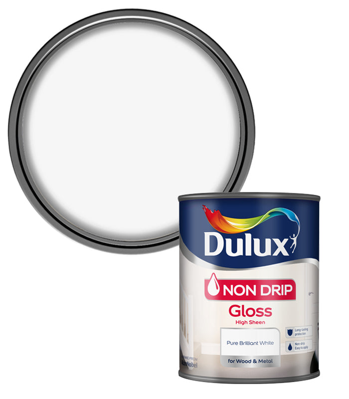 Dulux Retail Non Drip Gloss - Pure Brilliant White - 750ml