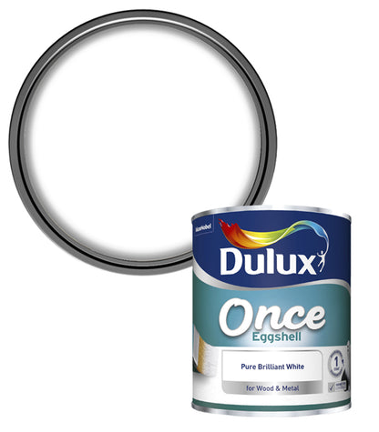 Dulux Retail Once Eggshell - Pure Brilliant White - 750ml