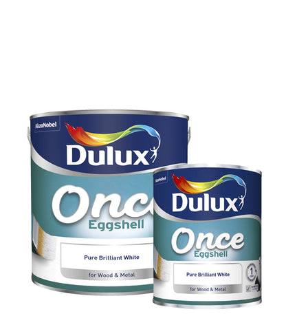 Dulux Once Eggshell Paint- Pure Brilliant White