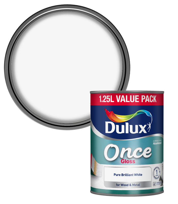 Dulux Retail Once Gloss - Pure Brilliant White - 1.25L