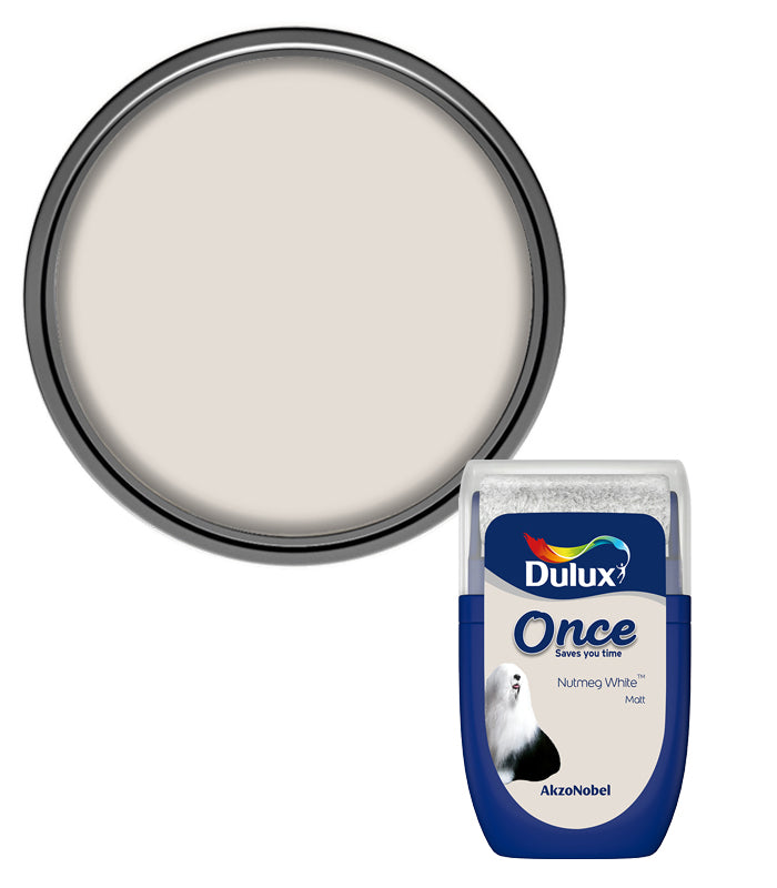 Dulux Retail Once Matt Tester Paint Pot - 30ml - Nutmeg White
